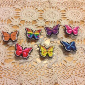 Colorful Butterfly Straw toppers / straw caps